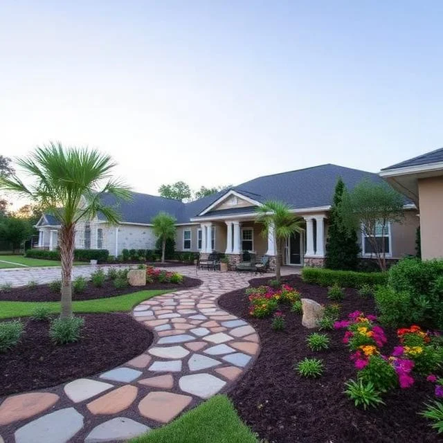 Lakefront landscaping on East Lake Toho in St. Cloud
