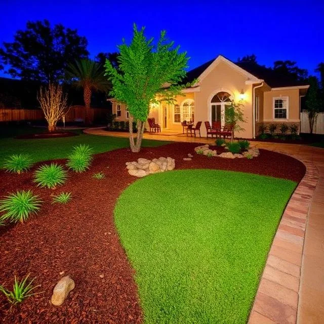 Lakefront landscaping on Lake Monroe in Sanford, Seminole County