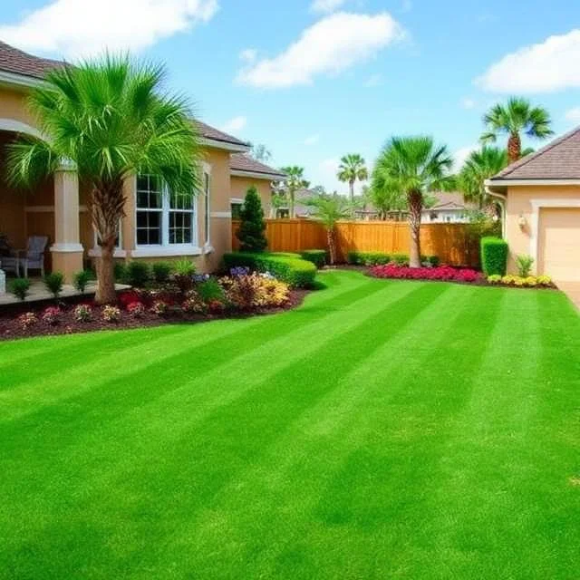Shade-tolerant St. Augustine lawn in Maitland, Orange County